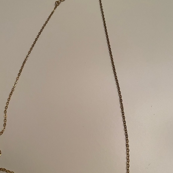 Gold and rhinestone bar necklace - Picture 5 of 7